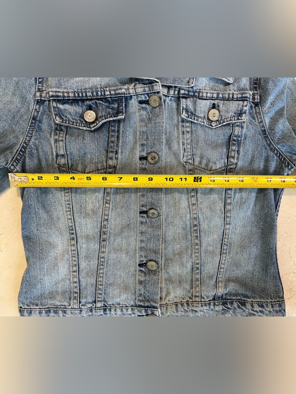 Billy Blues Classic Light Wash Denim Trucker Jacket 100% Cotton Womens Large - Picture 10 of 10